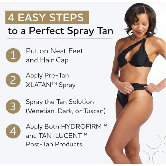 Norvell Spray Tan Starter Pack | Pre and Post-Tan Care, Neat Feet, Hair Caps - Picture 6 of 6